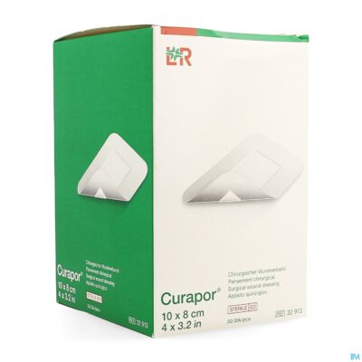 Curapor verb chirurg. steriel 8cmx10cm 50 32913-3