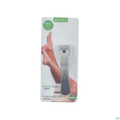 Nagelknipper pedicure inox met diamantvijl (gebreveteerd model)