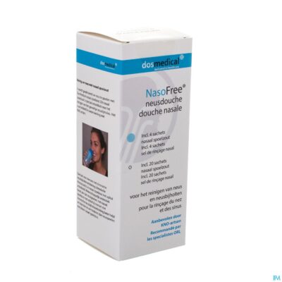 Nasofree neusdouche fl + 4 zakjes-5