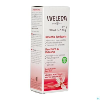 Weleda tandpasta ratanhia roos 75ml