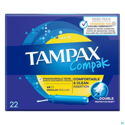 Tampax compak regular tampons 22
