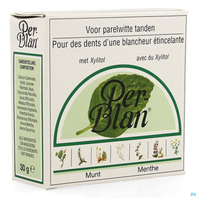 Perblan tandpoeder munt 30g