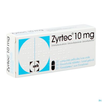 Zyrtec 10mg filmomh tabl 20 x 10mg