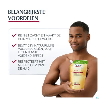 Eucerin ph5 douche olie navulling 400ml-2