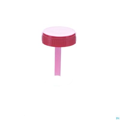 Pot stoelgang deksel+lepel 60ml n/st vf-med