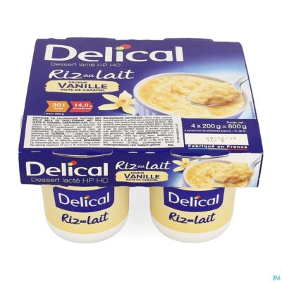 Delical rijstpap vanille 4x200g
