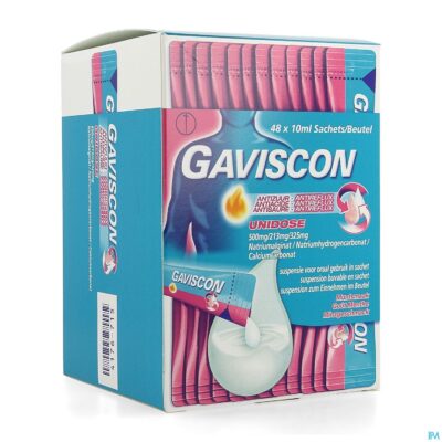 Gaviscon antizuur-antireflux orale susp zakje 48