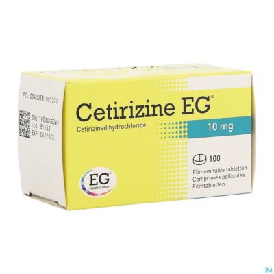Cetirizine eg tabl 100x10mg