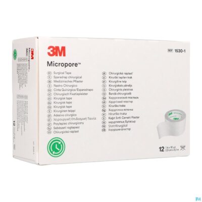 Micropore 3m hechtpleister 25mmx9,14m rol 12 1530
