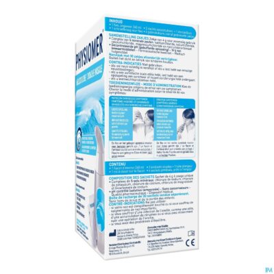 Physiomer neusdouche + zeezout zakje 6-2