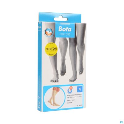 Bota relax 280 katoen korte kous zand n4