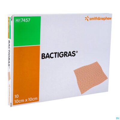Bactigras verband 10cmx10cm 10 7457