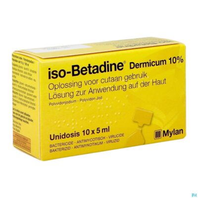 Iso betadine derm 10% unidose fl 10x5ml