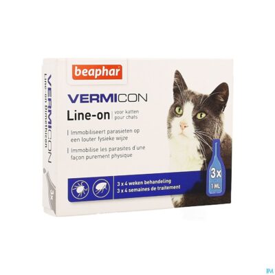 Beaphar vermicon line-on kat 3x1ml