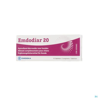 Emdodiar 20 aanvullend diervoed. hond comp 10