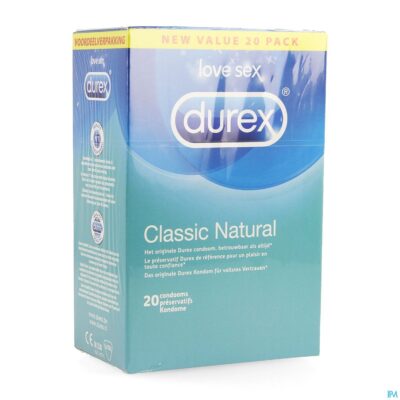 Durex classic natural condoms 20