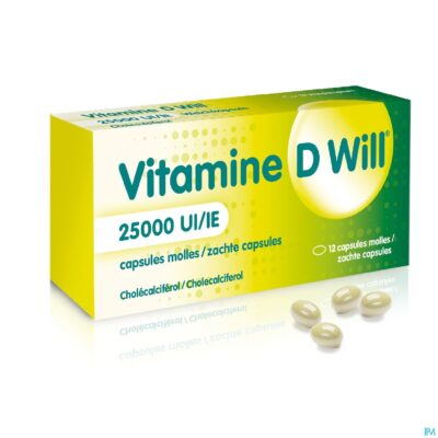 Vitamine d will 25000ie zachte caps 12-2