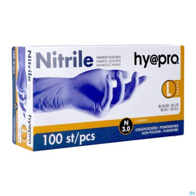 Pharmex handschoenen blauw nitril l poedervrij 100