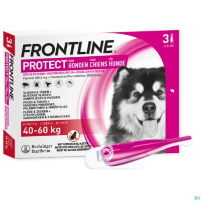 Frontline protect spot on opl hond 40-60kg pipet 3-2