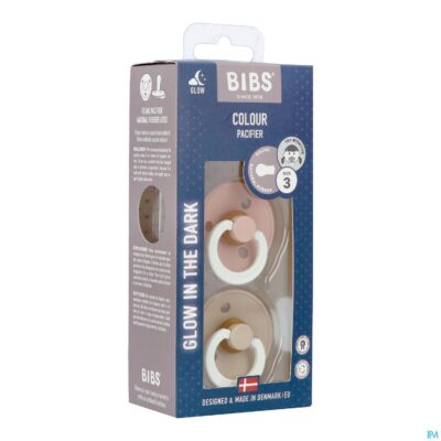 Bibs 3 fopspeen duo glowindark vani/blush 2