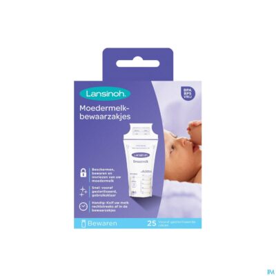 Lansinoh bewaarzakjes moedermelk 25 99205
