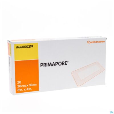 Primapore s&n verb post-op 20cmx10cm 20 66000319