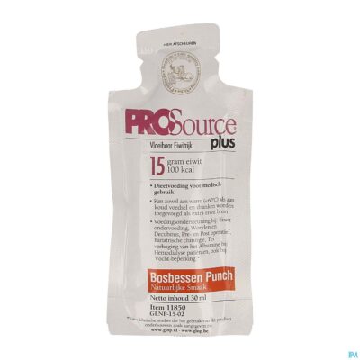 Prosource plus bosbes 15g eiwit zakje 1x30ml