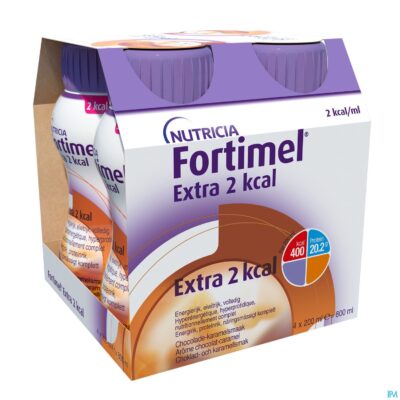 Fortimel extra 2kcal chocolade karamel 4x200ml-2