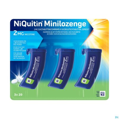 Niquitin 2,0mg minilozenge zuigtabletten 60