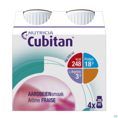 Cubitan aardbei 4x200ml-2