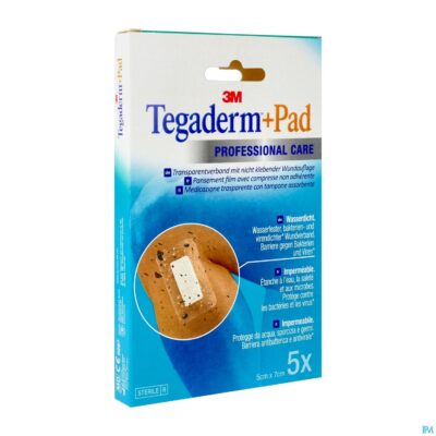 Tegaderm + pad 3m transp steril 5cmx 7cm 5 3582p