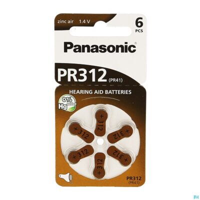 Panasonic batterij oorapparaat pr 312h 6