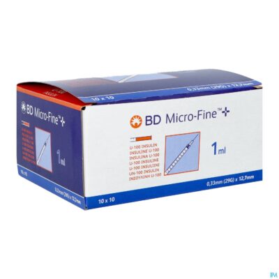 Microfine ins.spuit 1ml 29g 12,7mm100 324827
