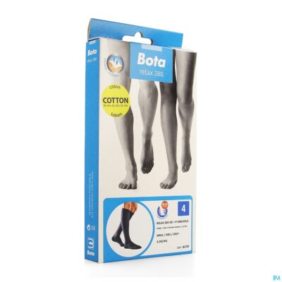 Bota relax 280 katoen korte kous grijs n4-2