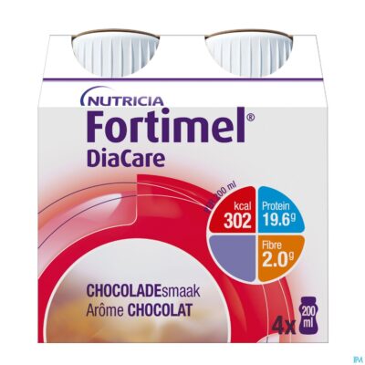 Diacare chocolade 4x200ml