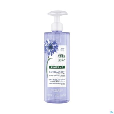 Klorane gezicht korenbloem micelair water 400ml nf