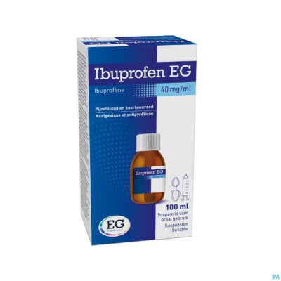 Ibuprofen eg 40 mg/ml susp oraal gebruik 100 ml