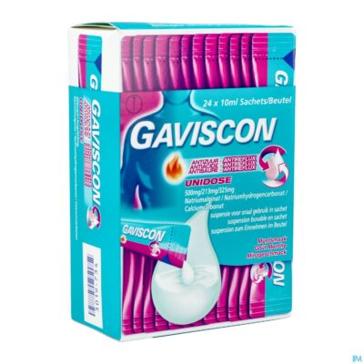 Gaviscon antireflux antizuur orale susp zakje 24