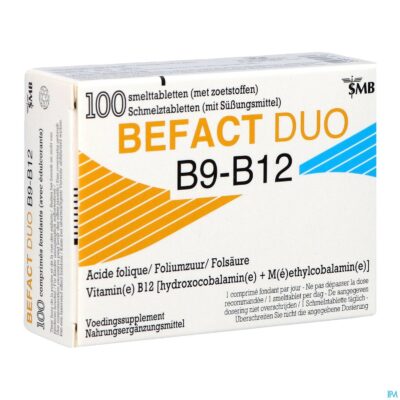 Befact duo sublinguale smelttabletten 100