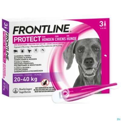 Frontline protect spot on opl hond 20-40kg pipet 3-2