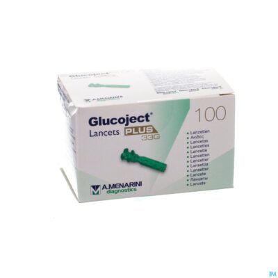 Glucoject lancets plus 33g 100 44121