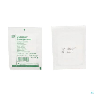 Curapor transparant steriel 10cmx 8cm 5 13100-3