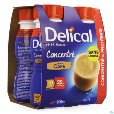 Delical geconcentr. koffie 4x200ml