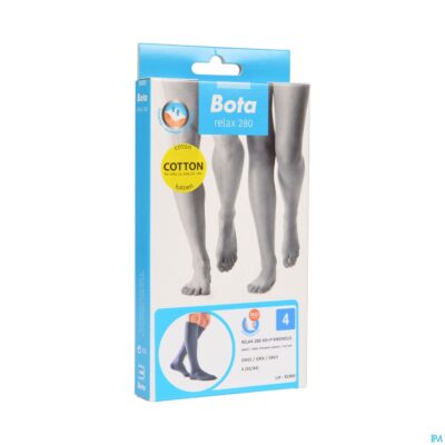 Bota relax 280 katoen korte kous grijs n4