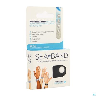 Sea band volwassene armband zwart 2