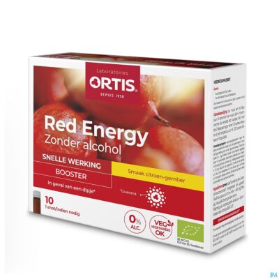 Ortis red energy citroen gember bio z/alc 10x15ml