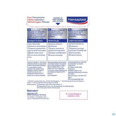 Hansaplast likdoornpleister 8